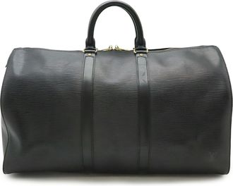 Louis Vuitton Epi Black Noir Epi Leather Boston Bag (Pre-Owned)