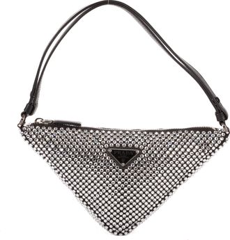Prada Pre-owned Womens Triangle Bag Shoulder Bag - Black - One Size
