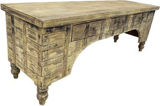 Wanderlust Deco Mueble bajo de madera artesanal 165-175x45x57h cm