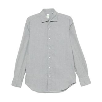 Finamore Mint Green Shirt Tokyo Style - male - Finamore - Casual Shirts - Gray - XL - Shirts