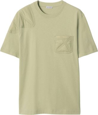 Burberry Panelled Jersey Hunter Green T-shirt