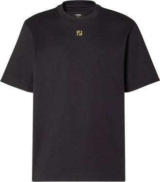 Fendi T-Shirt - Heren - T-shirts - Zwart - S - Katoen - Tops