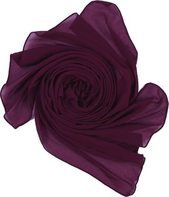 World of Shawls Ladies Chic Breezy Flowing Bubble Chiffon Scarf Stole Wedding Party Occasion Prom (Mulberry)