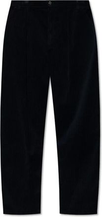 Moschino Broeken, Heren, Blauw, XL, Ribfluwelen broek