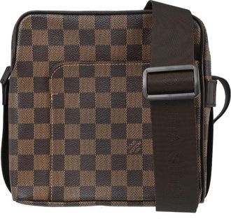 Louis Vuitton Olav Damier Brown Canvas Handbag (Pre-Owned)