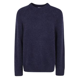 Les Deux Zachte trui met ronde hals - Heren - Truien - Blauw - Maat: M Wol