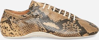 Dries Van Noten Leather Ballerina Sneakers Beige