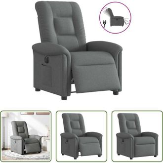 vidaXL Seduta elettrica - Poltrona Elettrica Reclinabile Grigio Scuro in Tessuto