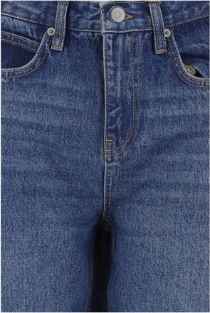 Frankie Shop Womens Jeans Washed Cotton Denim Blue