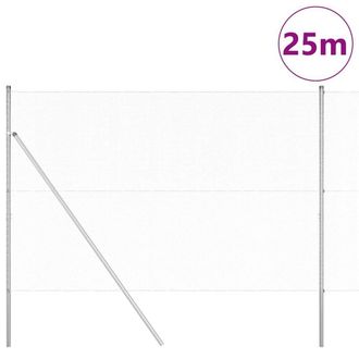 Berkfield Home Hexagon Fence 1, 6x25 m Galvanised Steel in Silver