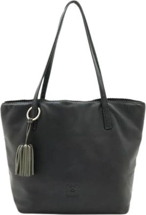 Loewe Pre-owned Tote Bag - Dames - Vintage Shopper - Zwart - ONE Size - Leer - Vintage