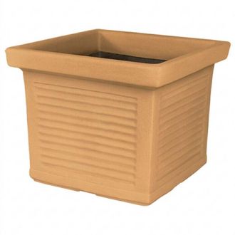 Monacis Jarr&oacute;n Cuadrado Decorativo Cl&aacute;sico Tradicional De 40x40 Cm Y 33 Cm De Alto, En Pol&iacute;mero Impruneta, Ideal Para Plantas En Jardines Y Terrazas