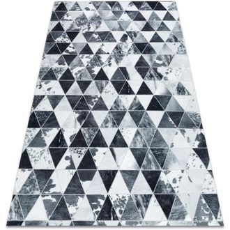 RugsX Rugsx - Alfombra Patchwork 21722 Gris - Piel De Vacuno, Triangulos Grey 120x170 Cm