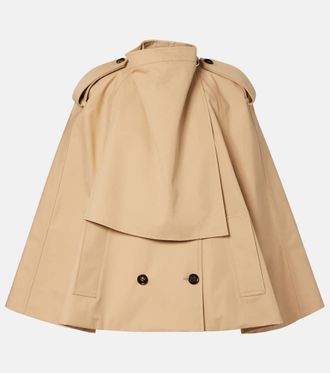 Burberry Double-breasted cotton cape