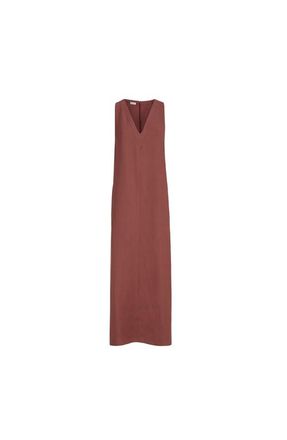 Brunello Cucinelli Fluid twill dress in Red at Nordstrom, Size Xx-Large Eu