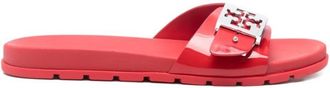 Tory Burch Red Mellow Buckle Slides