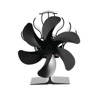 OEM Ventilador De Chimenea - 6 Palas - Funcionamiento T&eacute;rmico - Arranque Autom&aacute;tico A 70-110 &deg;c - 45 Db - Aluminio Anodizado - Para Estufa De Le&ntilde;a Y Chime