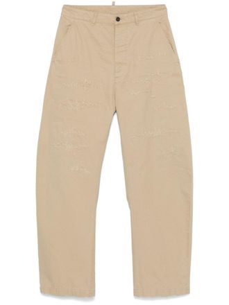Dsquared2 distressed trousers - men - Cotton/Cotton - 50 - Neutrals