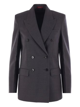 Gucci double-breasted wool blazer - Grey