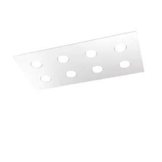Top-Light Top-light - Plafoniera Moderna Area Metallo Bianco Metallo 8 Luci Gx53