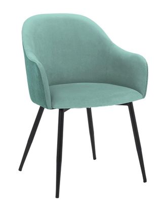 Armen Living Pixie Two-Tone Teal Fabric Dining Room Chair