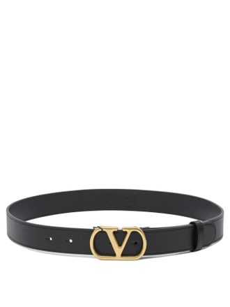 Valentino Garavani Vlogo Signature Belts Black