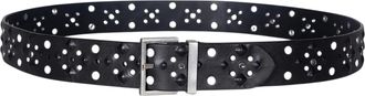 AllSaints AllSaints Leren riem met studs (Zwart)