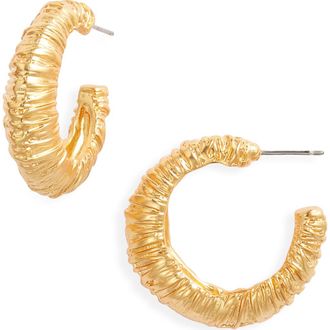 Kenneth Jay Lane Wrapped Hoop Earrings in Satin Gold at Nordstrom