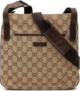 Gucci Pre-owned Cross Body Bags, female, Brown, Size: ONE SIZE Pre-owned Textured Crossbody Bag