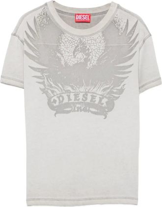 Diesel T-Ila-Aa7 T-shirt - Dames - Tops - Wit - Maat: M Katoen