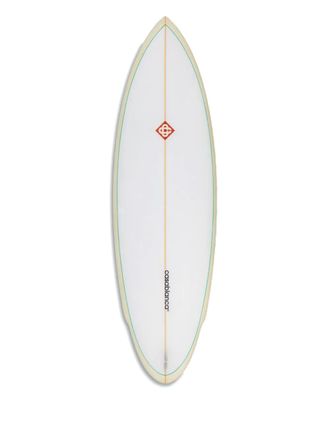 Casablanca Surfplank met geometrisch patroon (178,2 cm x 53 cm) - Wit