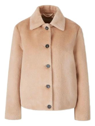 PESERICO button-closure jacket - women - Wool/Polyamide - 42 - Pink