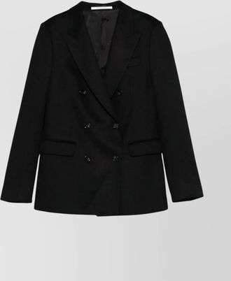 Tagliatore double-breasted wool blazer buttoned cuffs