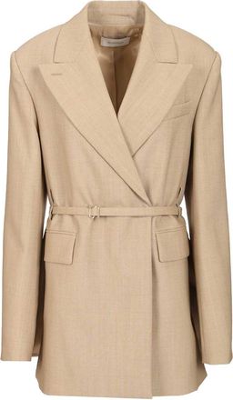 Sportmax Long Double-breasted Wool Blazer