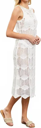 Mustard Seed Sweater Dress In White