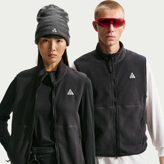 Nike Mens Nike ACG Wolf Tree Full-Zip Vest in Black | IF0975-010