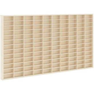 vidaXL Wall Display Case Beige 98 x 4.5 x 55 cm Engineered Wood vidaXL