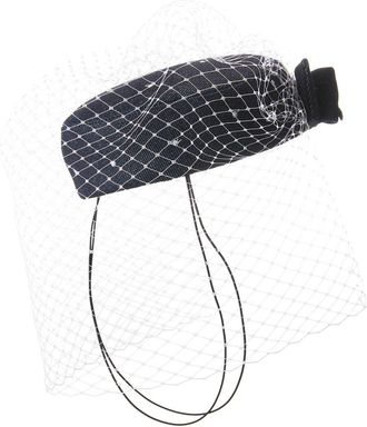 Maison Michel mini Telma denim pillbox hat - women - Cotton - OS - Blue