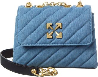 Off-white Jackhammer Denim & Leather Wallet On Chain