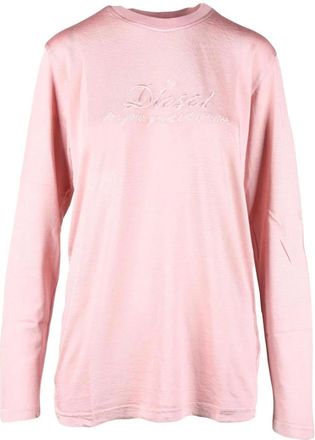 Diesel Top met lange mouwen - Dames - Longsleeves - Roze - L - Katoen - Tops