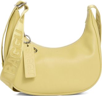 Baggu Small Recycled Leather Crescent Bag in Straw at Nordstrom Rack