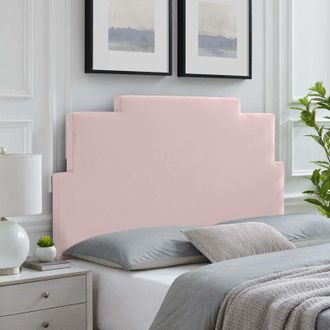 Casa Ember Pink Plush King 30 inch Strutted Headboard