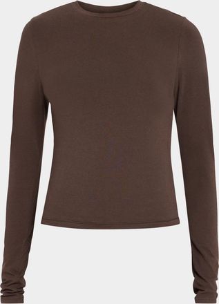 SKIMS Cotton Jersey Long-Sleeve Crewneck T-Shirt