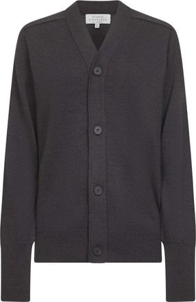 STUDIO NICHOLSON Merino Wol V-Hals Trui Bruin - Dames - Vesten - Bruin - XS - Wol - Truien & Vesten
