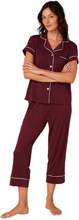The Cats Pajamas Pima Knit Capri Set in Classic Mulled Wine at Nordstrom, Size Medium