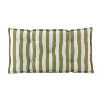 Ornami Colch&oacute;n de suelo exterior a rayas verde y blanco 110x70cm