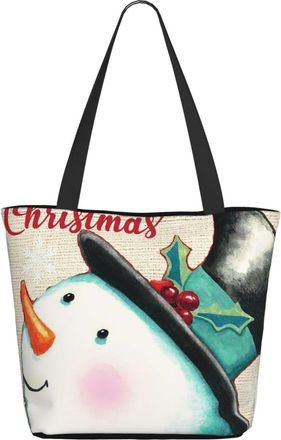 AOOEDM Merry Christmas Snowman Ladies Shopping Bag 13x11x7in.The Perfect ValentineS Day Gift.It Is The Best ValentineS Day Gift For Mom, Daughter, Wife,Etc