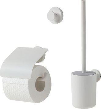 Tiger Urban Toiletaccessoireset - Toiletborstel met houder - Toiletrolhouder met klep - Handdoekhaak - Wit