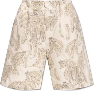 Jacquemus Shorts met patroon - Dames - Korte Broeken - Beige - 2XS - Katoen - Korte Broeken