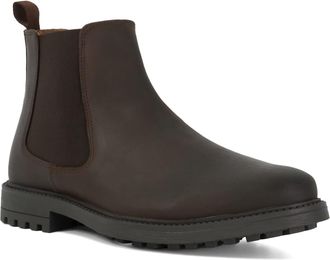 Dune London Mens CASPIAN Leather Chelsea Boots Size UK 8 Flat Heel